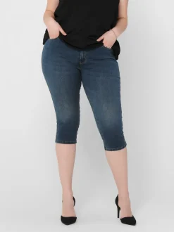 CARAUGUSTA Cintura alta Corte skinny Shorts vaqueros
