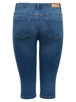 CARAUGUSTA Cintura alta Corte skinny Shorts vaqueros