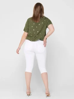 CARAUGUSTA Cintura alta Corte skinny Shorts vaqueros