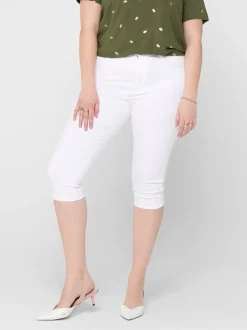 CARAUGUSTA Cintura alta Corte skinny Shorts vaqueros