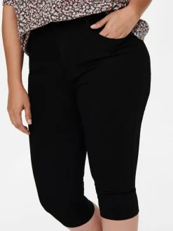 CARAUGUSTA Cintura alta Corte skinny Shorts vaqueros