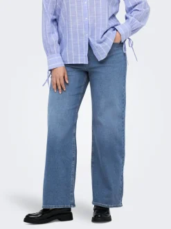 CARBILLY Cintura alta Corte wide leg Vaqueros