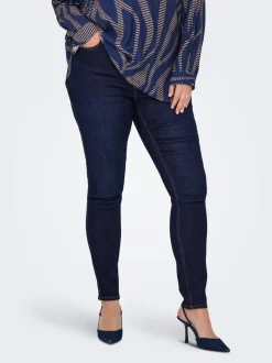 CARCRUZ Cintura alta Corte skinny Largo hasta los tobillos Vaqueros