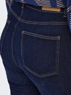 CARCRUZ Cintura alta Corte skinny Largo hasta los tobillos Vaqueros