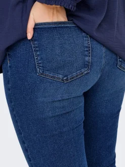 CARCRUZ Cintura alta Corte skinny Largo hasta los tobillos Vaqueros