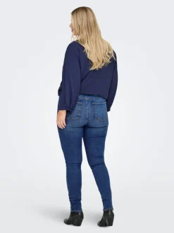 CARCRUZ Cintura alta Corte skinny Largo hasta los tobillos Vaqueros
