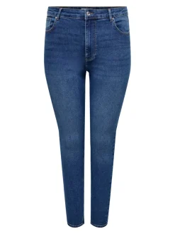 CARCRUZ Cintura alta Corte skinny Largo hasta los tobillos Vaqueros