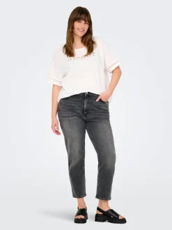 CAREMILY Cintura alta Corte straight Vaqueros