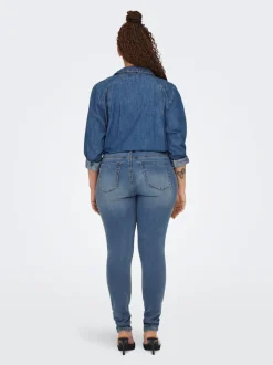 CARFOREVER Cintura alta Corte skinny Vaqueros