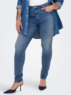 CARFOREVER Cintura alta Corte skinny Vaqueros