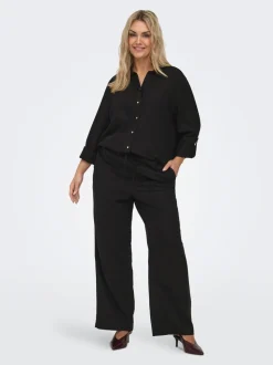 CARGOA Corte straight Lino Pantalones