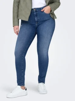 CARICONIC Cintura alta Corte skinny Largo hasta los tobillos Vaqueros