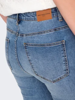 CARICONIC Cintura alta Corte skinny Largo hasta los tobillos Vaqueros