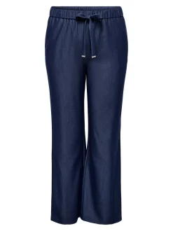 CARIRIA Corte wide leg Lino Pantalones de pernera ancha