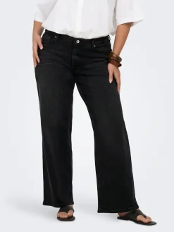 CARJULLES Cintura baja Corte wide leg Vaqueros