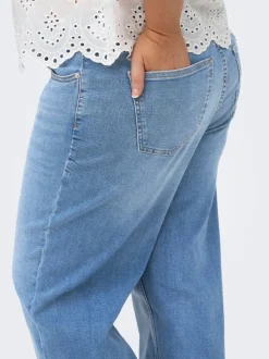 CARJULLES Cintura baja Corte wide leg Vaqueros