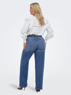 CARJULLES Cintura media Corte wide leg Vaqueros