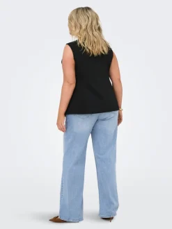 CARJULLES Cintura media Corte wide leg Vaqueros