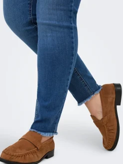 CARLACE Cintura media Corte skinny Largo hasta los tobillos Vaqueros