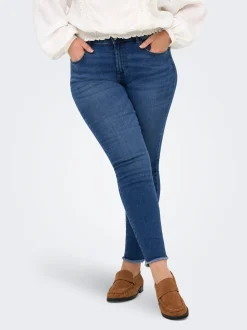 CARLACE Cintura media Corte skinny Largo hasta los tobillos Vaqueros