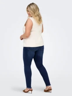 CARLACE Cintura media Corte skinny Largo hasta los tobillos Vaqueros
