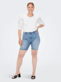 CARLAOLA Corte skinny Shorts vaqueros