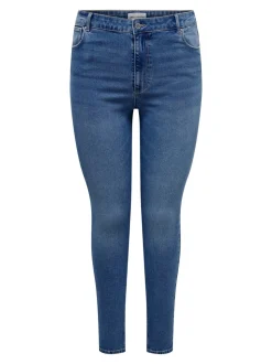 CARLUNA Cintura alta Corte skinny Vaqueros