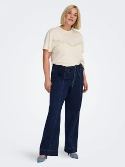CARMADISON Cintura alta Corte wide leg Vaqueros