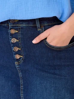 CARWILLY Denim Falda vaquera Falda midi