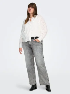 CARWILLY Cintura alta Corte wide leg Vaqueros