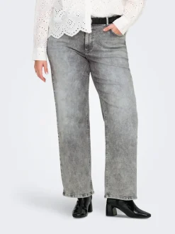 CARWILLY Cintura alta Corte wide leg Vaqueros