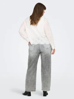 CARWILLY Cintura alta Corte wide leg Vaqueros