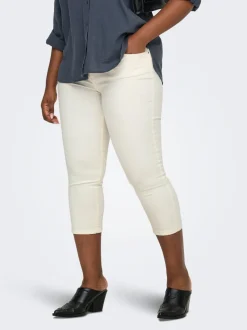 CARWILLY Cintura media Corte capri skinny Vaqueros