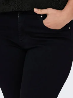 CARWILLY Cintura media Corte capri skinny Vaqueros