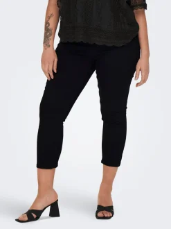 CARWILLY Cintura media Corte capri skinny Vaqueros