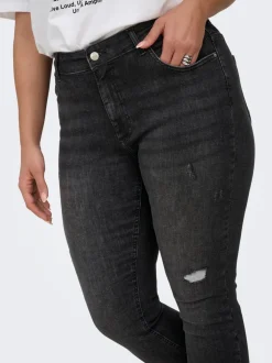 CARWILLY Cintura media Corte skinny Largo hasta los tobillos Vaqueros