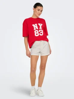 JDYANYA Cintura media Corte regular Shorts vaqueros
