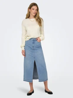 JDYBELLA Denim Falda vaquera Falda midi
