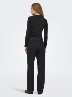 JDYGEGGO Cintura alta Corte wide leg Vaqueros