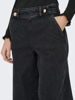 JDYGEGGO Cintura alta Corte wide leg Vaqueros