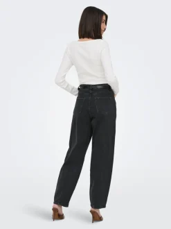 JDYSUSIE Cintura media Corte wide leg Vaqueros