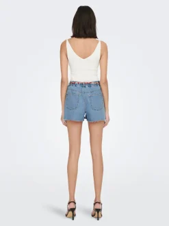 JDYZIGGA Cintura alta Corte loose Shorts vaqueros