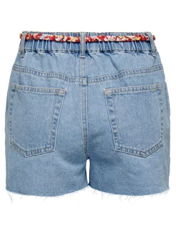JDYZIGGA Cintura alta Corte loose Shorts vaqueros