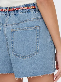 JDYZIGGA Cintura alta Corte loose Shorts vaqueros