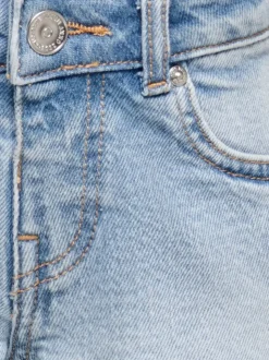 KMGROBYN Cintura media Corte straight Shorts vaqueros