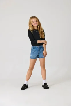 KOGCOMET Cintura media Corte wide leg Shorts vaqueros