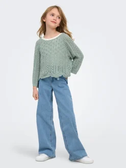 KOGFREE Cintura media Corte wide leg Vaqueros