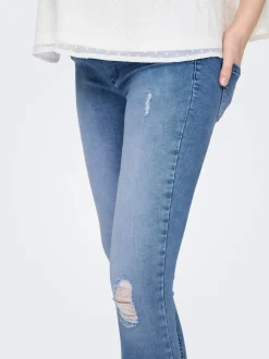 OLMBLUSH Cintura media Corte skinny Largo hasta los tobillos Vaqueros