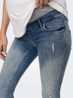 OLMBLUSH Cintura media Corte skinny Largo hasta los tobillos Vaqueros