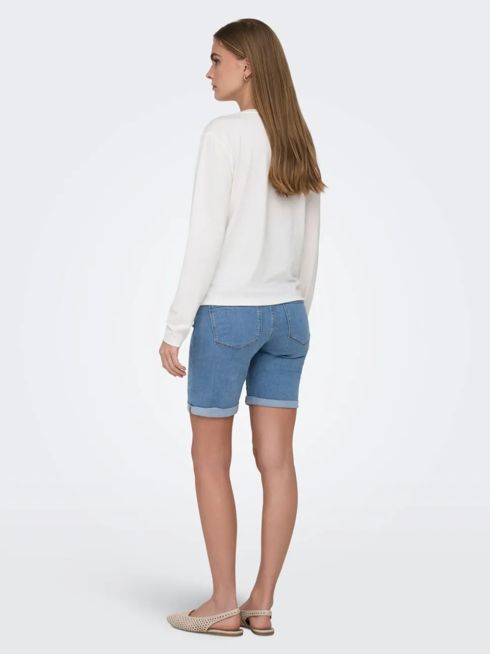 OLMRAIN Corte bodycon Shorts vaqueros